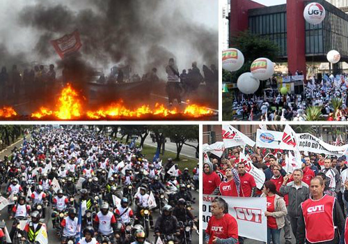 Caos em 18 estradas é marca do Dia de Lutas Caos em 18 estradas é marca do Dia de Lutas