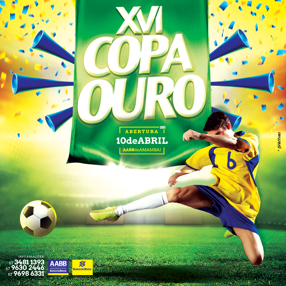 Inscrições para a Copa Ouro 2015 da AABB de Amambai estão abertas Inscrições para a Copa Ouro 2015 da AABB de Amambai estão abertas