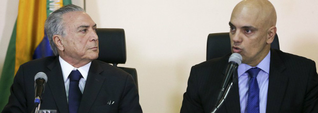 Temer cogita demitir Moraes por uso político da Lava Jato E/D - Presidente Michel Temer e o Ministro Alexandre de MoraesFoto: Divulgação