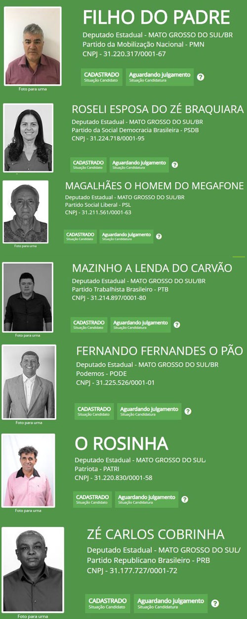Lagartixa, Filho do Padre e Rola: confira os candidatos de MS com nomes curiosos Lagartixa, Filho do Padre e Rola: confira os candidatos de MS com nomes curiosos