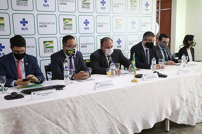 Ministro interino evitou falar sobre os números alarmantes da Covid em reunião com Organização Mundial da Saúde (OMS) - Erasmo Salomão - ASCOM/MS