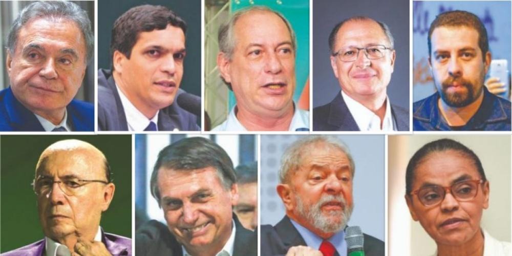 Nove dos candidatos a presidente do Brasil / Foto: Divulgação