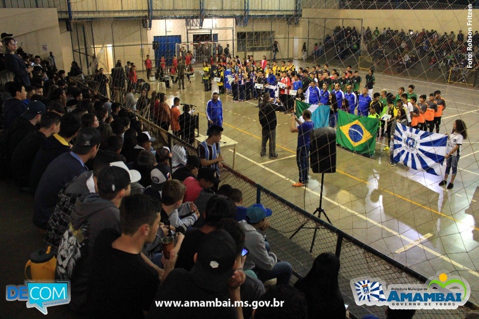 Jogos Intercolegiais 2018 tiveram início na quarta-feira (15), em Amambai Solenidade de abertura dos jogos aconteceu na noite de quarta-feira (15), no ginário Flávio Derzi / Fotos: Decom