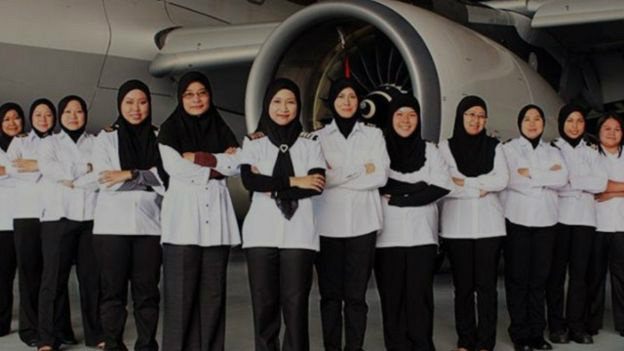 Histórico voo comandado por mulheres pousa na Arábia Saudita A empresa asiática tem estimulado a participação feminina