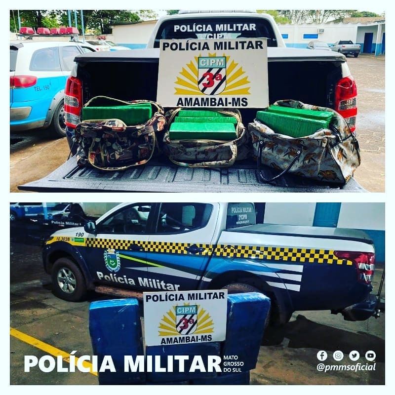 Polícia Militar apreende 186 quilos de maconha em Amambai Foto: 3ª CIPM