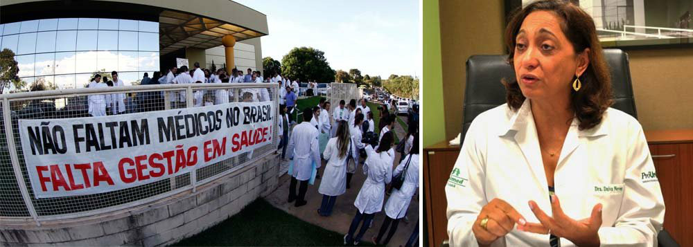 "Dilma bateu na cara dos médicos do Brasil" "Dilma bateu na cara dos médicos do Brasil"