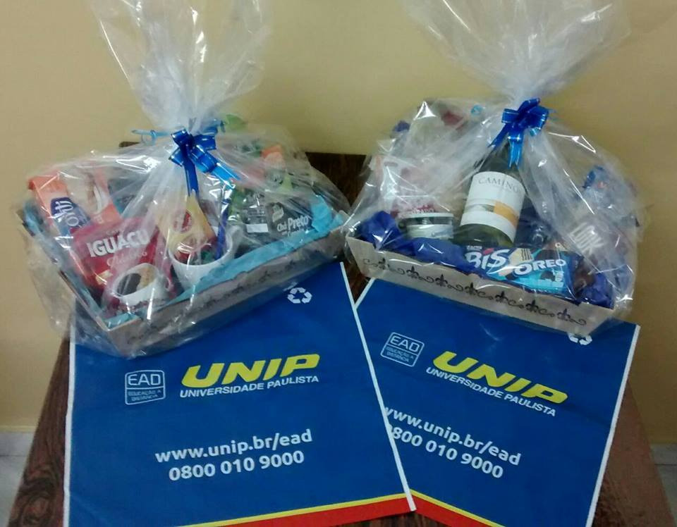 Duas cestas serão sorteadas, uma para a promoção do Facebook e outra para os que realizarem a matrícula na instituição de ensino / Foto: Unip