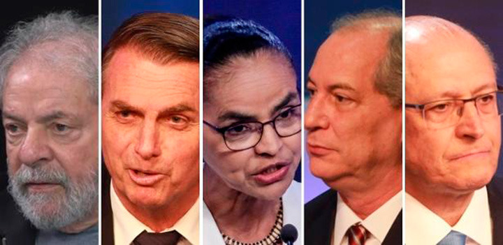 Os candidatos que mais aparecem nas intenções de voto / Foto: Divulgação