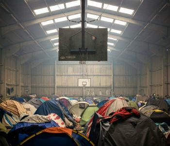 Acampamento de refugiados sírios improvisado. Foto: Acnur/C. Vander Eecken