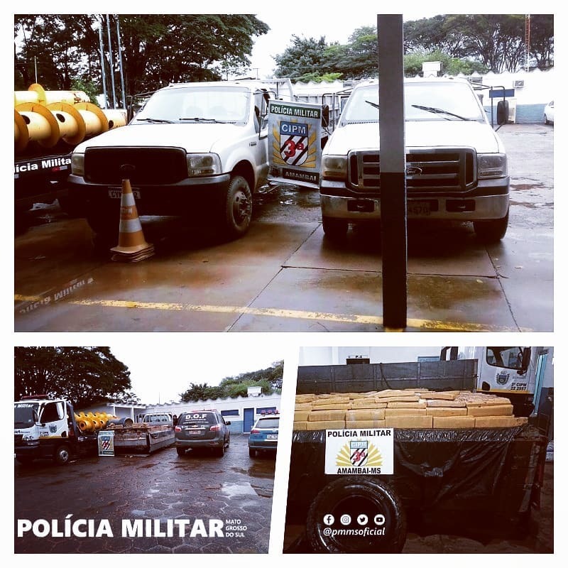 Polícia Militar apreende mais de duas toneladas de maconha em Amambai Foto: 3ª CIPM