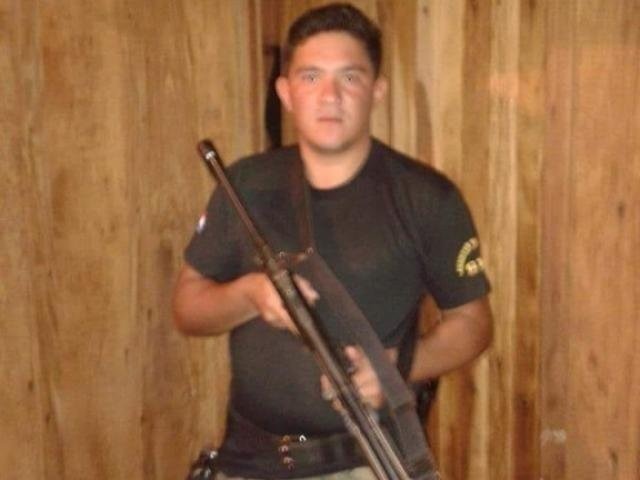 Mortos em emboscada, suboficial e colega seriam pistoleiros de aluguel Suboficial da Polícia Nacional do Paraguai, Diego Garardo Maidana. (Foto: Porã News)