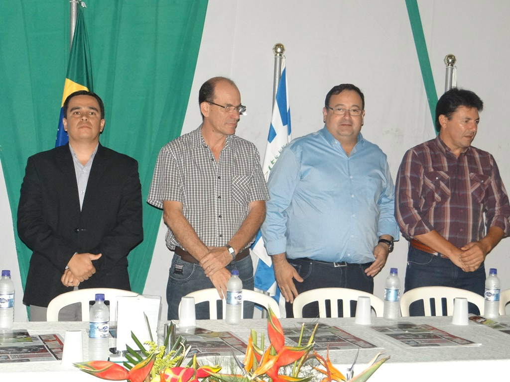 Veja aqui a programação da 27ª Expobai (D/E) - Diogo Peixoto, Sérgio Barbosa, Edinaldo Bandeira e Jaime Bambil na abertura da Expobai na quinta-feira (3). / Foto: Moreira Produções
