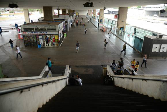 A Rodoviária do Plano Piloto está sem ônibus devido ao ato de protesto contra as reformas trabalhista e da PrevidênciaFoto: Divulgação 