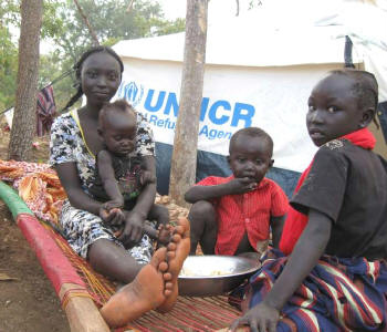 Higiene e saneamento para refugiados. (Foto: Acnur)
