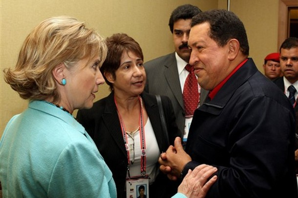 Conversa com Hillary foi informal e divertida, diz Chávez sobre encontro com norte-americana Conversa com Hillary foi informal e divertida, diz Chávez sobre encontro com norte-americana