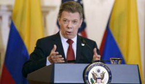 Colombianos rejeitam acordo de paz entre governo da Colômbia e as Farc Presidente da Colômbia, Juan Manuel Santos, disse que vai continuar buscando a paz com as Farc EPA/Olivier Douliery/ Agência Lusa