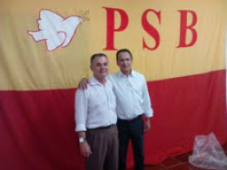 Vereador Anilson Prego participa de Encontro Estadual do PSB Vereador Prego e o ex-deputado Sérgio AssisFoto: Assessoria