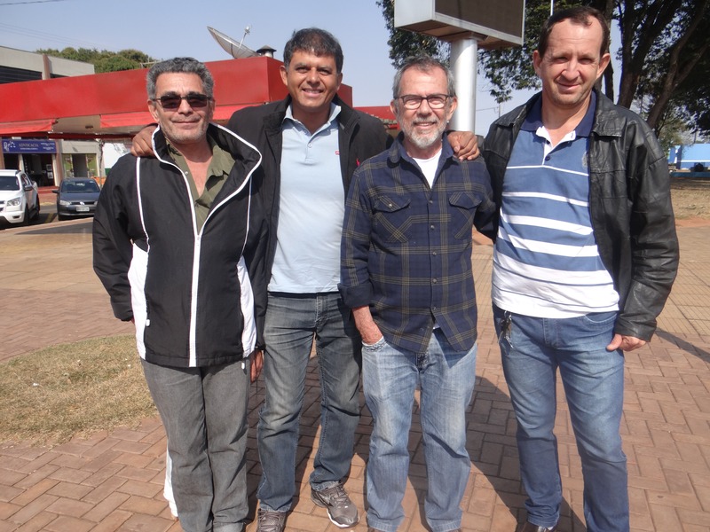 E/D: Osmar, Eliseu, Humberto e Jandir, representantes dos Simted's de Sete Quedas, Paranhos, Amambai e Iguatemi / Foto: Moreira Produções