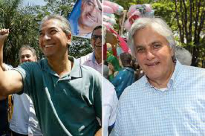 Candidatos ao cargo de governado do MS, Reinaldo Azambuja (PSDB) e Delcídio do Amaral (PT) / Foto: Divulgação
