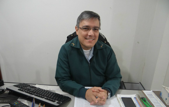Major Josafá Dominoni, comandante da 3ª Companhia Independente de Polícia Militar (CIPM) de Amambai. / Foto: Moreira Produções