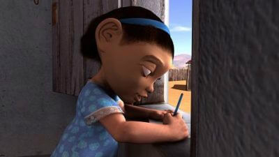 Maria Jose aprendendo a escreverFoto: Reprodução 