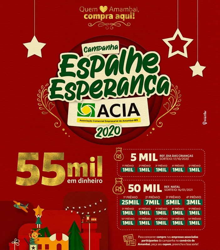 Campanha de final de ano da ACIA de Amambai foi lançada e está de cara nova Foto: Acia
