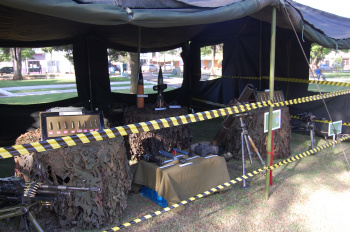 Exposição de materiais do exército é atração nesta Semana do Soldado.(Foto: Moreira Produções)