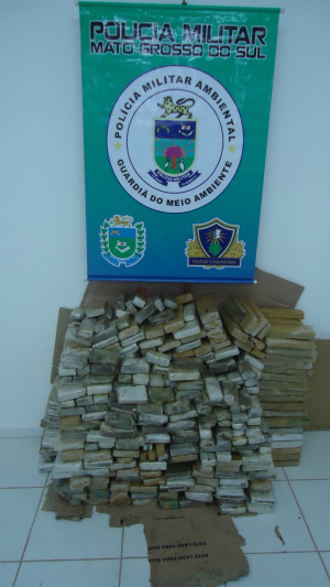 PMA apreende 330 kg de maconha