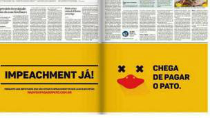 Campanha foi veiculada também em anúncios de jornais