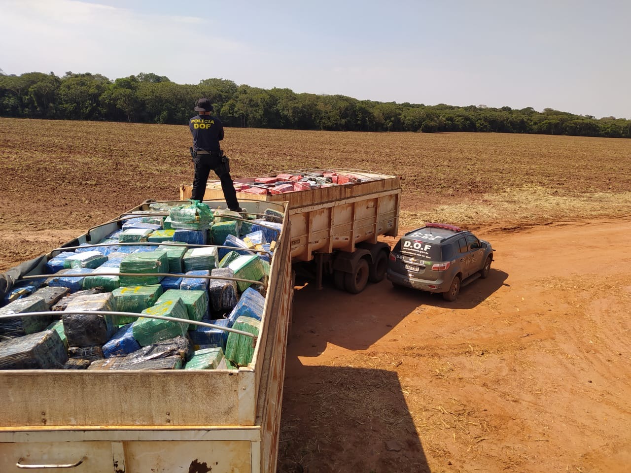 DOF faz a maior apreensão de maconha da história do Brasil, em Maracaju A ação ocorreu em virtude da Operação Hórus / Foto: DOF