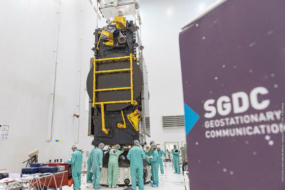 Satélite para comunicações e defesa será lançado hoje (4) Satélite para defesa e comunicações será lançado na Guiana Francesa - Foto Divulgação/Arianespace