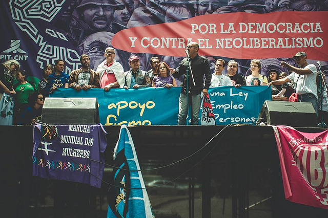 No primeiro dia da Jornada, movimentos denunciaram o retrocesso dos direitos trabalhistas no Brasil e na Argentina Foto:JornadaContinental