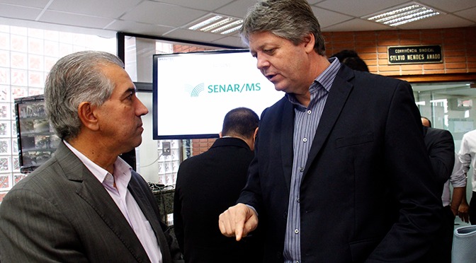 MS lidera ranking de liberdade econômica do País, segundo pesquisa do Mackenzie Governador Reinaldo Azambuja e o secretário da Semagro, Jaime Verruck.