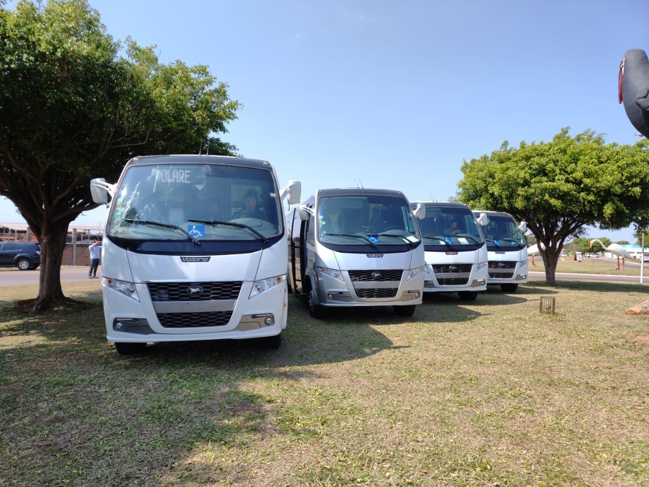 Amambai recebe 4 ônibus para aumentar sua frota Foto: Decom