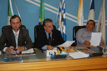Vereadores Luciney Bampi, Roberto Protético e Valter BritoFoto: Moreira Produções