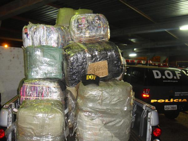 DOF apreende mercadorias importadas de forma ilegal em Ivinhema