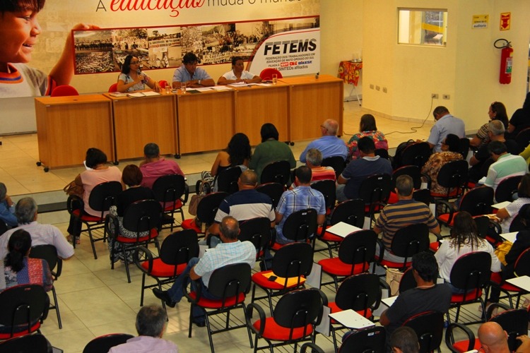 O auditório da Fetems está localizado na rua 26 de Agosto, 2296.em Campo Grande