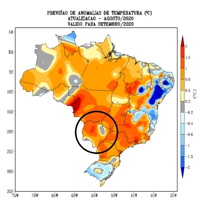 Setembro terá tempo seco e calorão; chuva deve chegar junto com a primavera Setembro terá tempo seco e calorão; chuva deve chegar junto com a primavera
