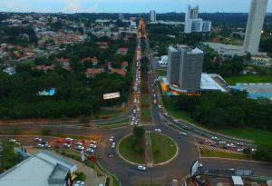 Maio Amarelo: índice de mortes e feridos no trânsito chama atenção Rotatória da avenida Mato Grosso do Sul.Foto: Divulgação