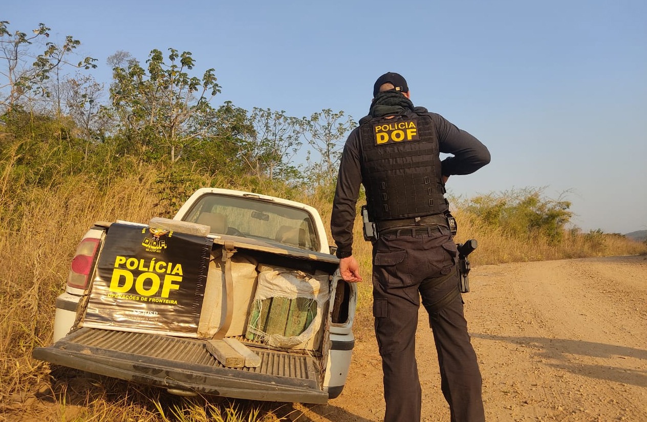 DOF: Veículo é apreendido com mais de meia tonelada de maconha na MS-339 Foto: DOF