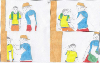 As vitimas do bullying  e o isolamento,desenho produzido pelo aluno Matheus Reginaldo.