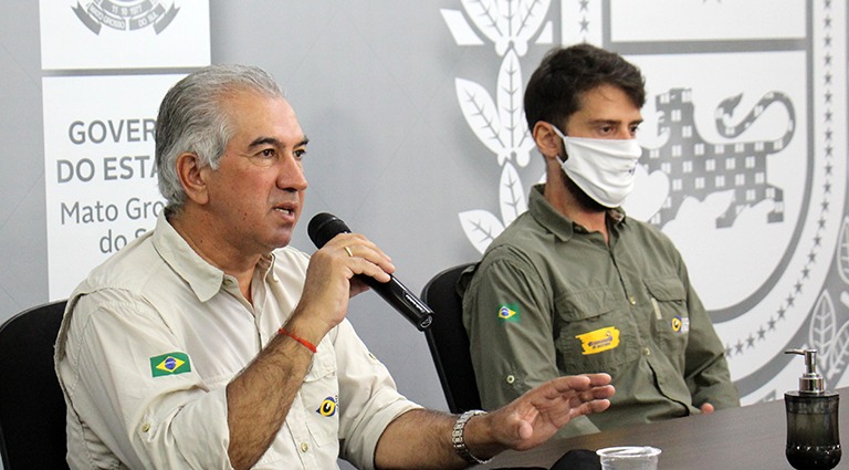 Governador Reinaldo Azambuja anunciou ainda nova oportunidade para profissionais do turismo receberem auxílio financeiro (Foto: Chico Ribeiro).