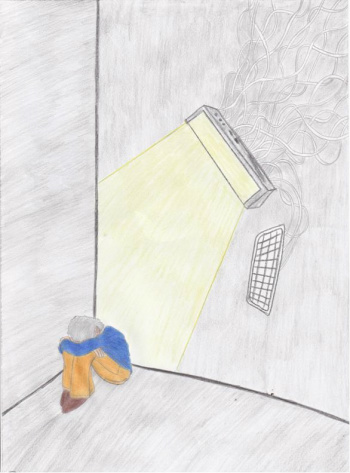 As vitimas do bullying  e o isolamento,desenho produzido pelo aluno Matheus Reginaldo. 