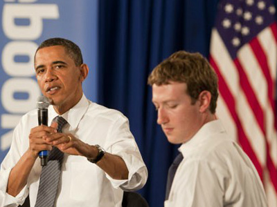 Obama e Mark Zuckerberg, do Facebook, são duas pontas diferentes de um mesmo negócio
