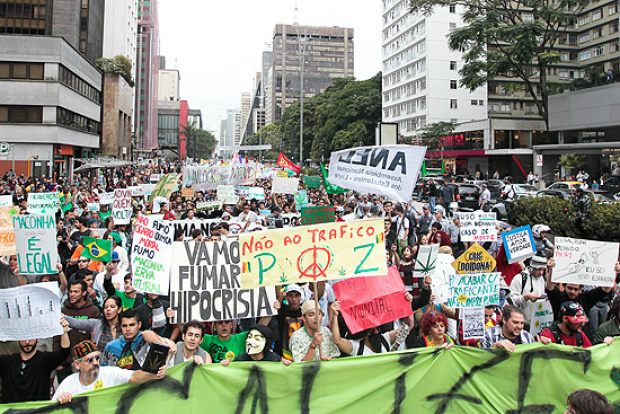 Ativistas defenderam, em São Paulo, legalização da maconha               Foto: Divulgação