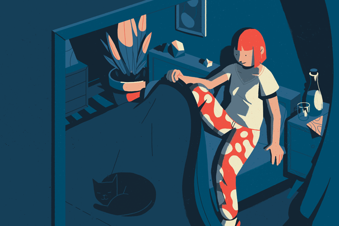 16 mudanças no quarto para dormir mais e melhor Silêncio não é o único fator decisivo para a qualidade do sono (Ilustração: Pedro Piccinini/16 mudanças no quarto para dormir mais e melhor/SAÚDE é Vital)