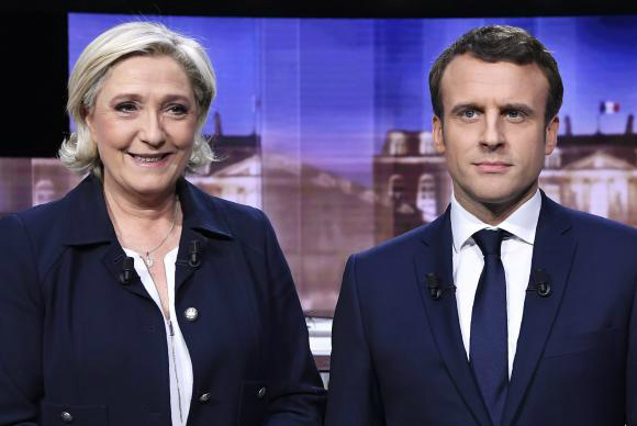 Marine Le Pen e Emmanuel Macron disputam no segundo turno as eleições na França