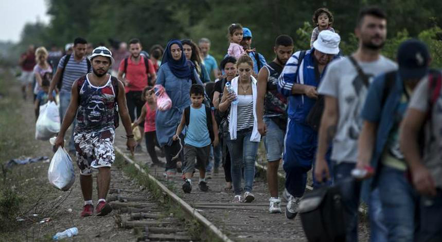 Hungria recebeu no domingo novo recorde de 5.809 migrantes