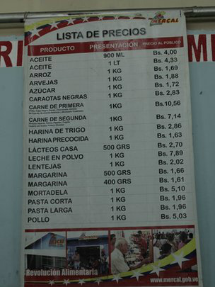 Preços no Mercal chegam a ser dez vezes menores do que em lojas privadas