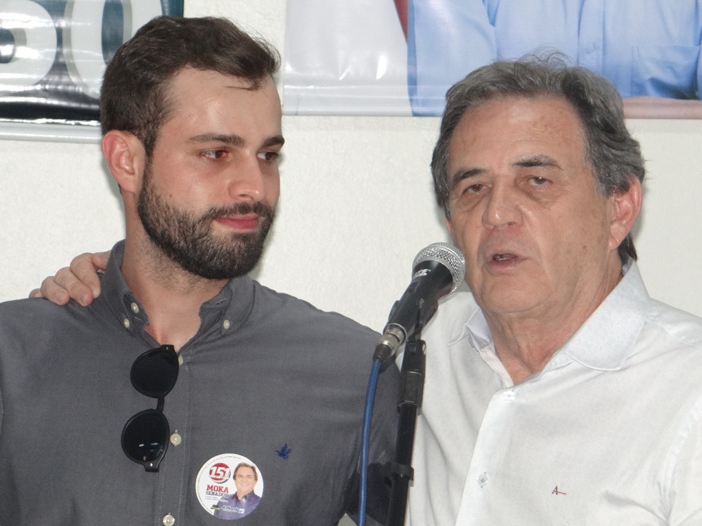 Walter Filho recebeu o apoio do senador Waldemir Moka no lançamento de sua candidatura a deputado / Foto: Assessoria